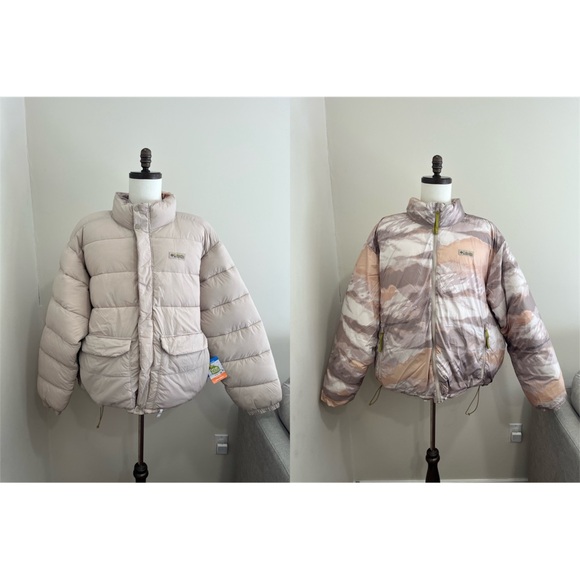 NWT $220 Columbia Wallowa Reversible Puffer Jacket Omni Shield Print Men’s XXL